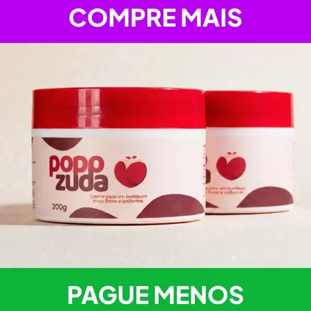 Kit 2 potes Popozuda Creme Rosa Termoativo