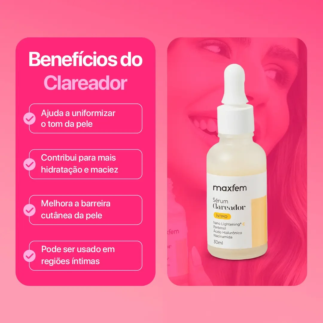 Sérum Uniformizador de Tom de Pele Maxfem 30ml